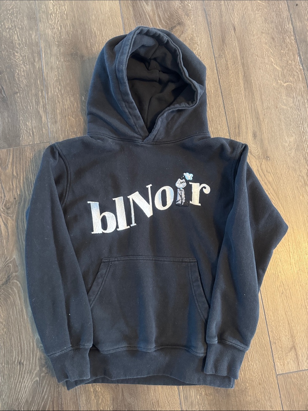 nOir Jewelry Black Pullover Hoodie with bINoïr Logo